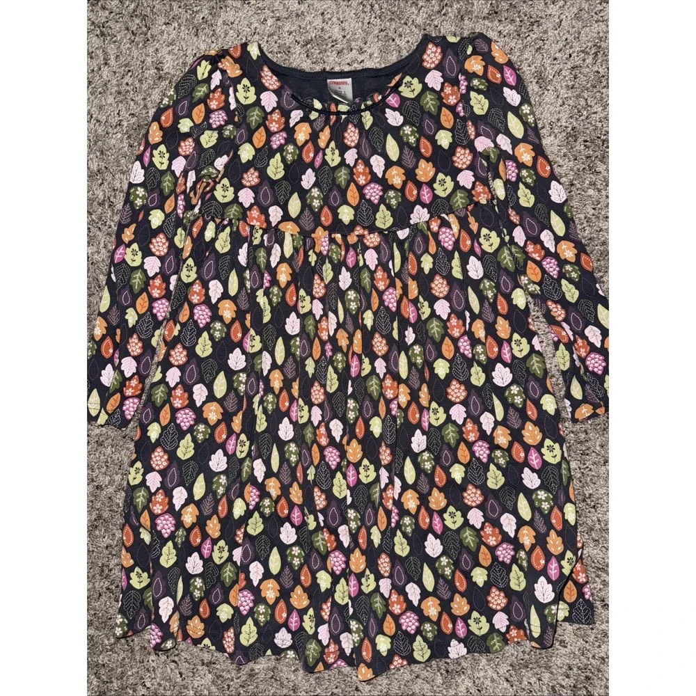 Gymboree Fall Forest Dress Size 6 Fall leaves knit‎ vintage 100% Cotton